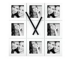 Zep Udine Wanduhr mit Bilderrahmen, Weiss