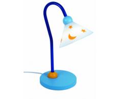 Niermann Standby 210 Tisch-Leseleuchte Prinz, hellblau, ca. 15 x 30 cm, Schirm aus bruchsicheren Polycarbonat, 1 x E14 - max. 40 Watt, inklusiv Leuchtmittel, Eurostecker, ca 150 cm Zuleitung mit Zwischenschalter, Made in Germany