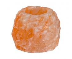 HIMALAYA SALT DREAMS - Salzkristall Teelichthalter ROCK, klein, Gewicht: ca. 400 g