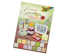 folia 47149 - Motivblock Garten, 24 x 34 cm, 26 Blatt sortiert - Grundlage für vielfältige Bastelarbeiten und -ideen
