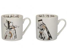 V&A Alice im Wunderland C000047 Tasse Set in Geschenkbox, King and Queen of Hearts, feines Porzellan