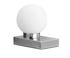 Trio Leuchten Tischleuchte 5900011-07 Davi, Metall Nickel matt, Glas opal weiß, exkl. 1 x E14, 4-fach Touchfunktion