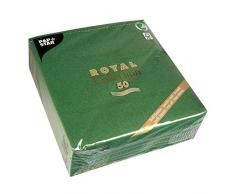 Papstar 50 Servietten ROYAL Collection 1/4-Falz 40 cm x 40 cm dunkelgrÃ¼n, 11606