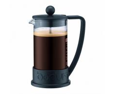 Bodum BRAZIL Kaffeebereiter (French Press System, Permanent Edelstahl-Filter, 0,35 liters) schwarz