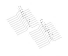 Levivo Kleiderbügel, im 20er Set, Federstahl, weiß, 47 x 2 x cm