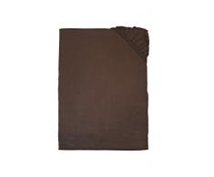Kinzler C-10031/52 Baumwoll-Satin Spannbettlaken Uni 100x200 cm, braun