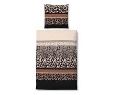 biberna 0003284 Biber Komfort Bettwäsche Garnitur mit Kopfkissenbezug (Baumwolle) 1x 135x200 cm + 1x 80x80 cm, sand