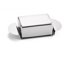 Weis 14281 Butterdose mit Griffen aus Edelstahl, Silber, 23 x 10.5 x 6 cm