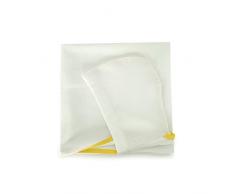 EKOBO 69347 Kapuzentuch, Bio Baumwolle, weiß, 0-2 Jahre