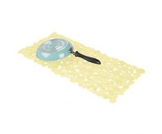 mDesign Spülbeckenmatte zum Zuschneiden – große Matte in Blasen-Optik für die Küche – Spülbeckeneinlage aus PVC für Geschirr und Becken – hellgelb