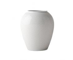 Lyngby Rhombe Vase, Porzellan, Bianco, 14x14x16,5 cm