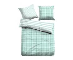 TOM TAILOR Unisex Heimtextilien & Bettware Gemusterte Wende-Bettwäsche Mint,135/200