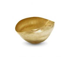 Tom Dixon Bash Vessel - Kleine Luxusschale handgeschlagen - Messing vergoldet - matt - ideal für Dekoration oder Funktion - zeitgenössische Skulptur oder extravagante Obstschale - Gold