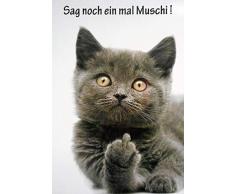 Schatzmix Sag noch einmal Muschi, 20 x 30 cm Blechschild, Blech, Mehrfarbig, 20x30 cm