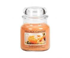 Village Candle Mandarine und Agarholz Duftkerze, 454 g, Glas, Orange, 10.5 x 9.5 x 11.6 cm
