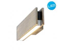 Näve Leuchten LED Wandleuchte Miami, Holz, 10 W, Braun, 37.5 x 7.5 x 8 cm