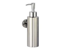 WENKO 17839100 Power-Loc Seifenspender Elegance, Flüssigseifen-Spender, Spülmittel-Spender Fassungsvermögen: 0,19 l, Edelstahl rostfrei, 7 x 19,5 x 9 cm, silber glänzend