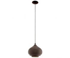 EGLO CAMBORNE Hängeleuchte, Stahl, 60 W, dunkelbraun, creme