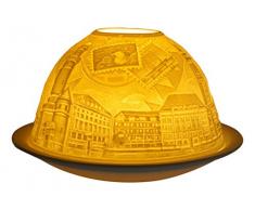 Himmlische Düfte Geschenkartikel GmbH Kiel Windlicht, Porzellan, Weiss, 12x12x8 cm