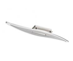 WOFI Deckenleuchte, 1-flammig Trois 1 x LED / 25 W, 17 x 7, 5 x 96 cm, 3000 k, 1660 lm, Energieeffizenzklasse A dimmbar mittels geeignetem Wanddimmer, chrom 9809.01.01.0000