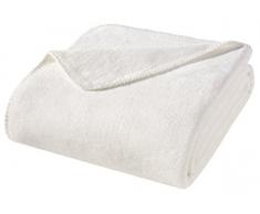 WOHNWOHL WODE001.1 Kuscheldecke, Baumwoll-Mischgewebe, creme, 200 x 150 cm
