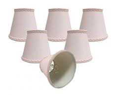 Royal Designs CSO-1042-5PNK-6 Kronleuchter mit Zierleiste, 7,6 x 12,7 x 11,4 cm, 6 Stück