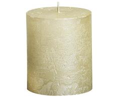 Rustikal 103667630305 Metallic Stumpenkerze, Paraffin Wachs, Elfenbein
