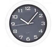 BUVU ZH09833-9U Wanduhr, Plastik, Grey, 28 x 28 x 4 cm