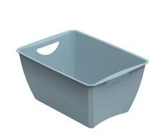 Rotho Eco Lounge Aufbewahrungsbox 11l, Kunststoff (PP), Blau, 11 Liter (37 x 26 x 18 cm)