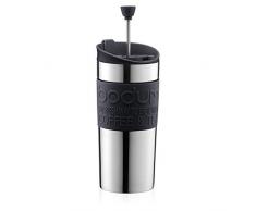 Bodum TRAVEL PRESS Kaffeebereiter (French Press System, Doppelwandig, 0,35 liters) schwarz