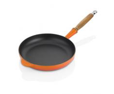 Le Creuset Gusseisen Bratpfanne mit Holzgriff 24 cm, ofenrot