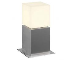 SLV LED Pollerleuchte SQUARE POLE 30 | Design Außen-Standleuchte, stilvolle Außenbeleuchtung dimmbar | Outdoor LED Wegeleuchte, Außen-Leuchte, Weg-Beleuchtung, Garten-Lampe | E27, EEK A-A++, max. 20W