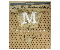 Ginger Ray Vintage Affäre Mr. & Mrs. aus Sackleinen Jute Wimpelkette Hochzeit oder Party Dekoration Banner, braun