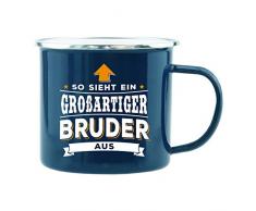 History & Heraldry Echter Kerl Emaille Becher, Bruder, Mehrfarbig