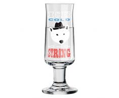 Ritzenhoff Schnapps Schnapsglas, Kristall, schwarz/weiß/blau/rosa, 3.8 cm
