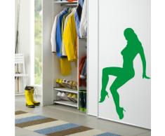 Indigos 4052166092203 Wandtattoo w490 Sexy Frau Girl Wandaufkleber 120 x 68 cm, grÃ¼n