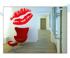 INDIGOS WG10002-31 Wandtattoo W002 Kuss KÃ¼sse Wandaufkleber 80 x 58 cm, rot