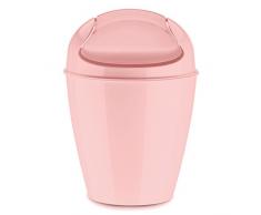 Koziol Del XS Schwingdeckeleimer, Thermoplast, Powder Pink