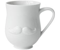 Jonathan Adler 8590 Reversible Muse Mug Wendbarer Becher, porzellan, weiß