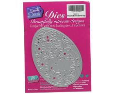 Sweet Dixie Filigrane Hasen Osterei Stanze, Metall, Grau, 20.2 x 12.8 x 0.8 cm