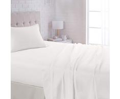 AmazonBasics Bettwäsche-Set aus Mikrofaser, leicht, superweich, pflegeleicht, mit 40,6 cm tiefen Taschen 1er-Pack Twin cremefarben