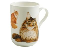 Maxwell & Williams Pets Maine Coon Katze, Geschenkbox, Porzellan, PB0718 Becher, braun, weiß, 10.5 x 7.5 x 10.5 cm
