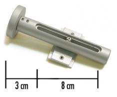 GARDINIA Wandträger für Flächenvorhangschienen und Kombination mit Gardinenstangen mit Innenlauf, Atlanta, Weiß