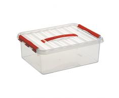 Sunware Q-Line Aufbewahrungsbox, transparent rot, 12Â Liter