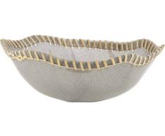 Alessi Paneira Korbschale aus Edelstahlnetz und Naturfaser