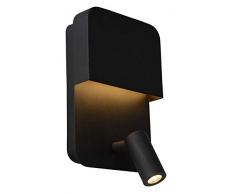 Lucide BOXER - Wandleuchte - LED - 1x5W 3000K - Mit USB-Ladepunkt - Schwarz
