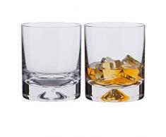 Dartington Dimple Old-Style Trinkglas, Transparent, 2 Stück