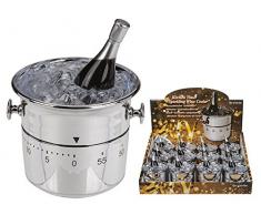 Out of the blue 71/3118 Kurzzeitwecker, Sektkühler, Kunststoff, Silber