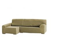 Eysa Teide elastisch Sofa überwurf Chaise Longue rechts, frontalsicht, 240 cm, Polyester-Baumwolle, Weiß, 43 x 37 x 14 cm
