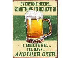 Desperate Enterprises Beer Believe In Something Blechschild Usa Groß NEU 40x31cm S2390